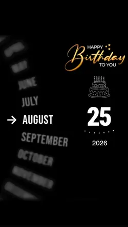 hbd 25 august 2026