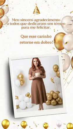 Agradecimento niver