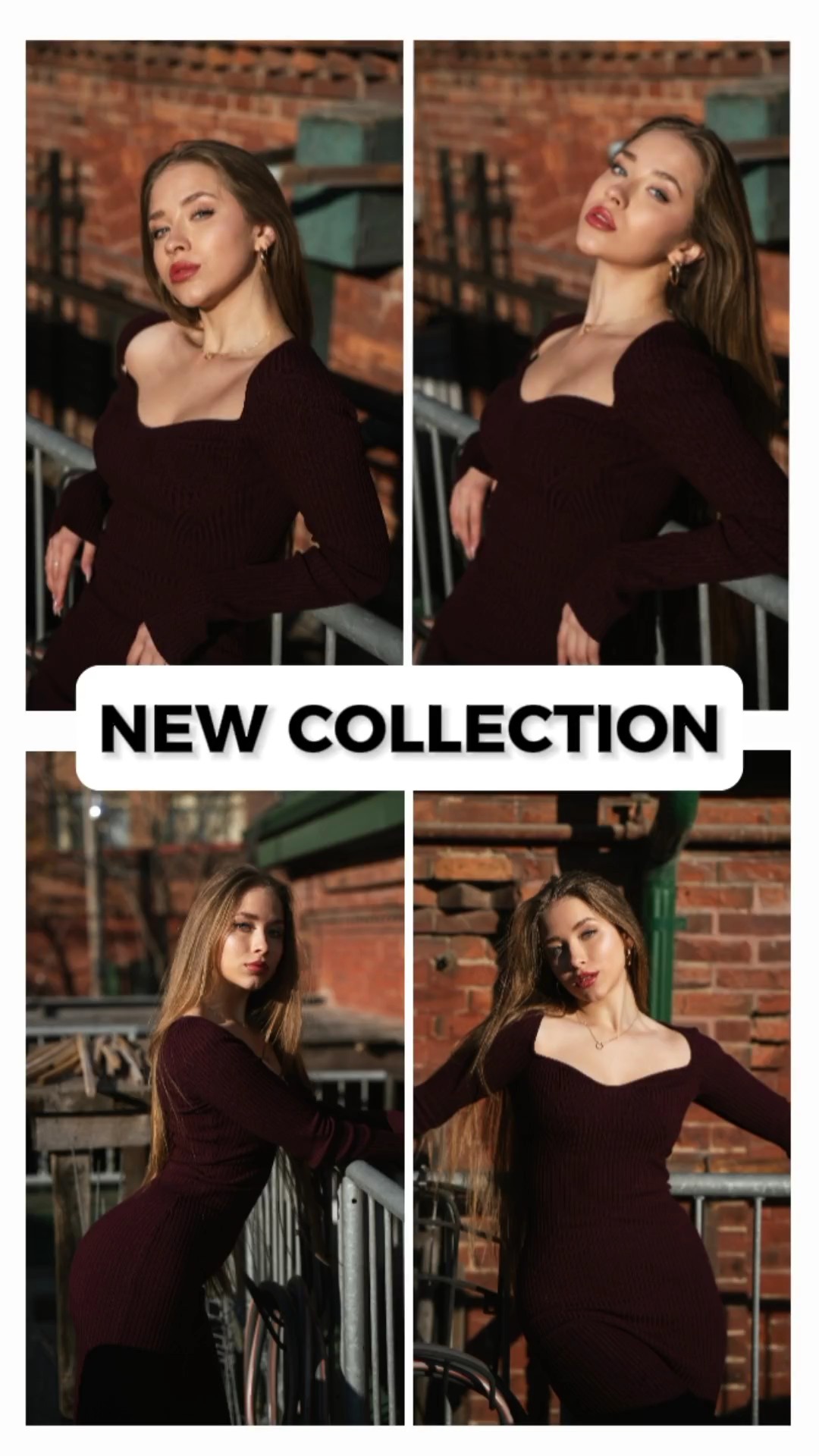 Exibição de produtos de roupas femininas no estilo TikTok