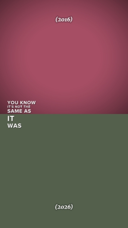 Antes e agora