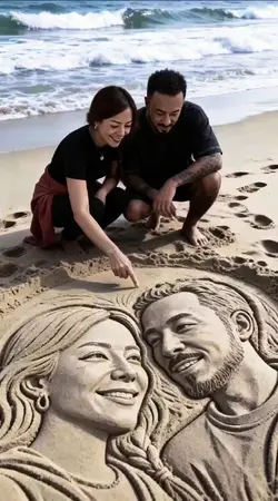 desenho na areia