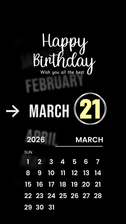 HBD 21 MARCH 2026