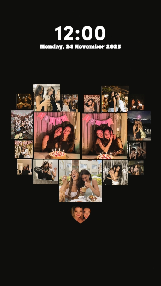 Fondo de pantalla con forma de corazón