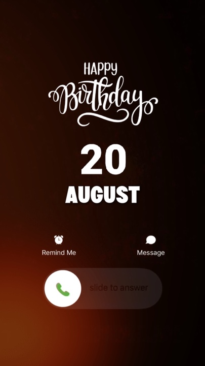 BIRTHDAY 20 AUGUS