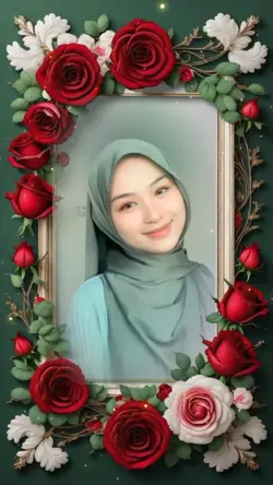 Bingkai bunga cantik