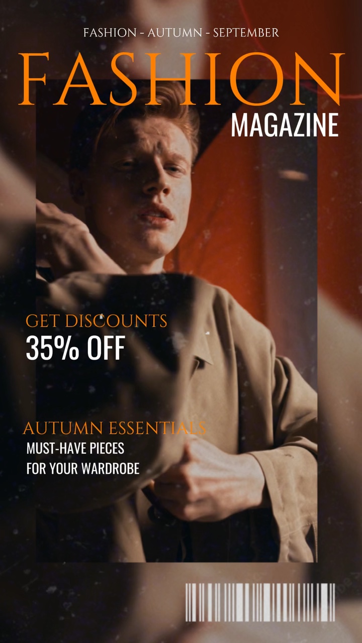 Magazin Stil Herbst Kleidung Produkt Display Promo Ads