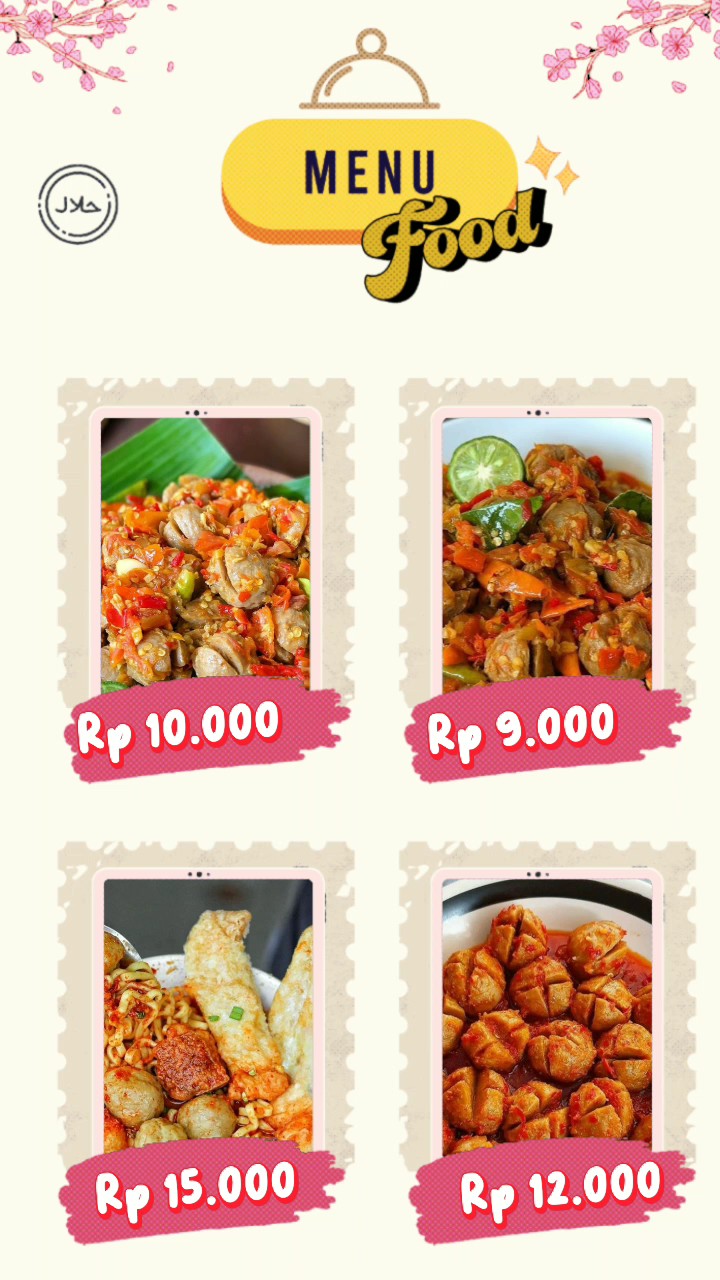 Menu de comida 
