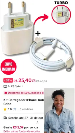 Kit Carregador iPh