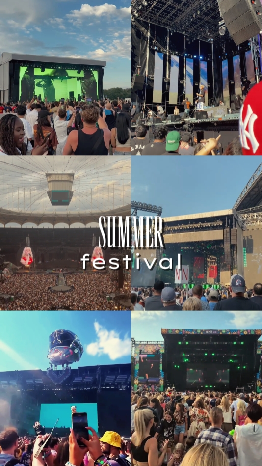 Vibrações de música de festival