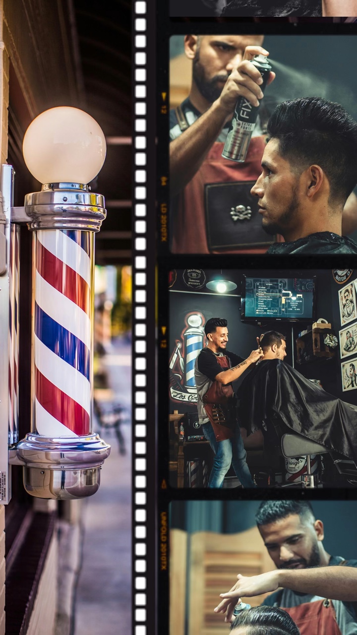 Publicité vidéo pour la fête des pères, adaptée à l'industrie de la coiffure, film fil