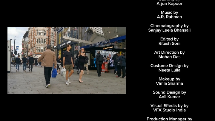 film de crédits de sortie