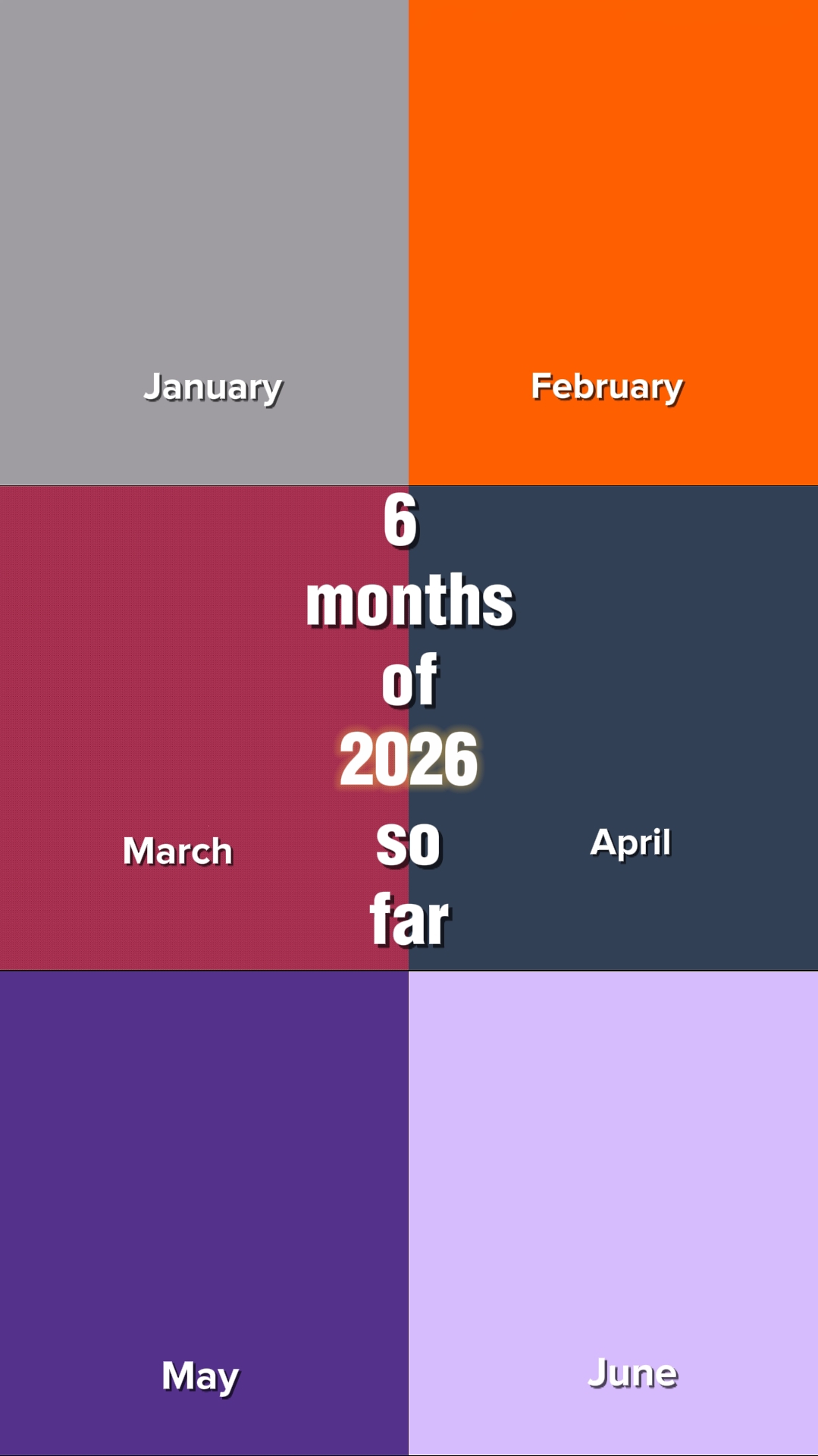 6 Monate des Jahres 2026