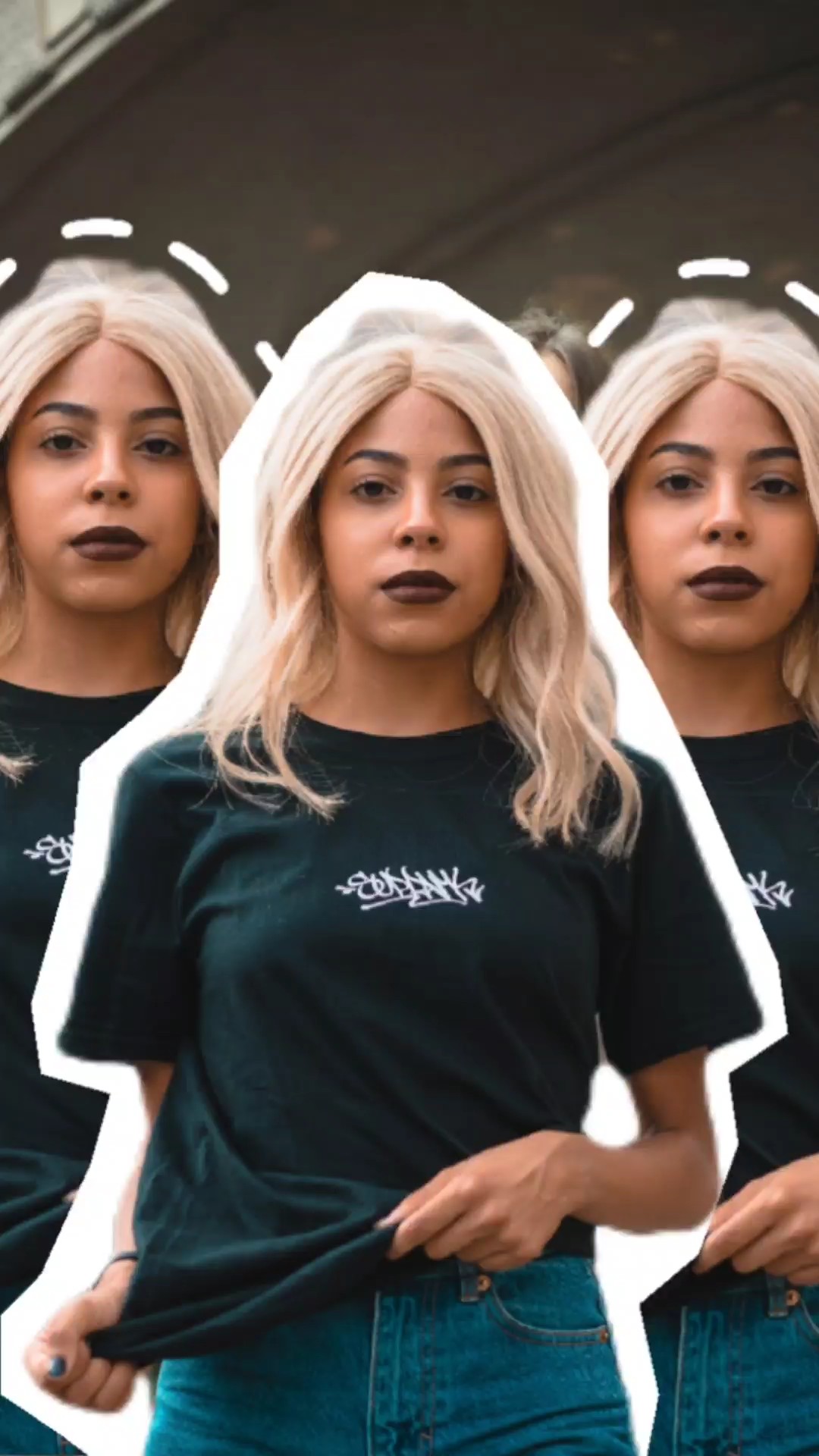 Découpe d'affichage de mode style TikTok