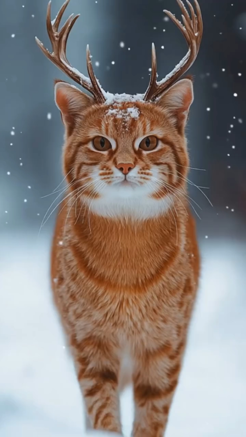 Noel geyiği kedisi
