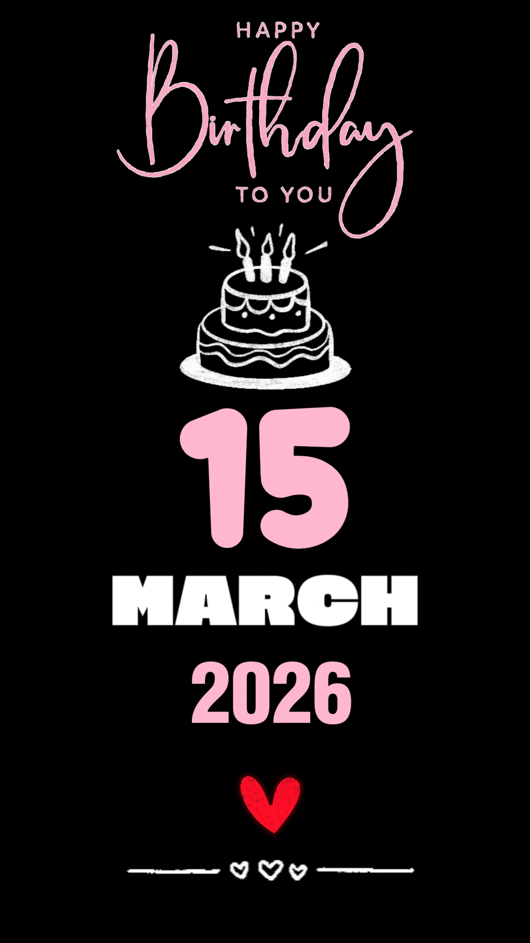 HBD CINTAKU 15 MARET