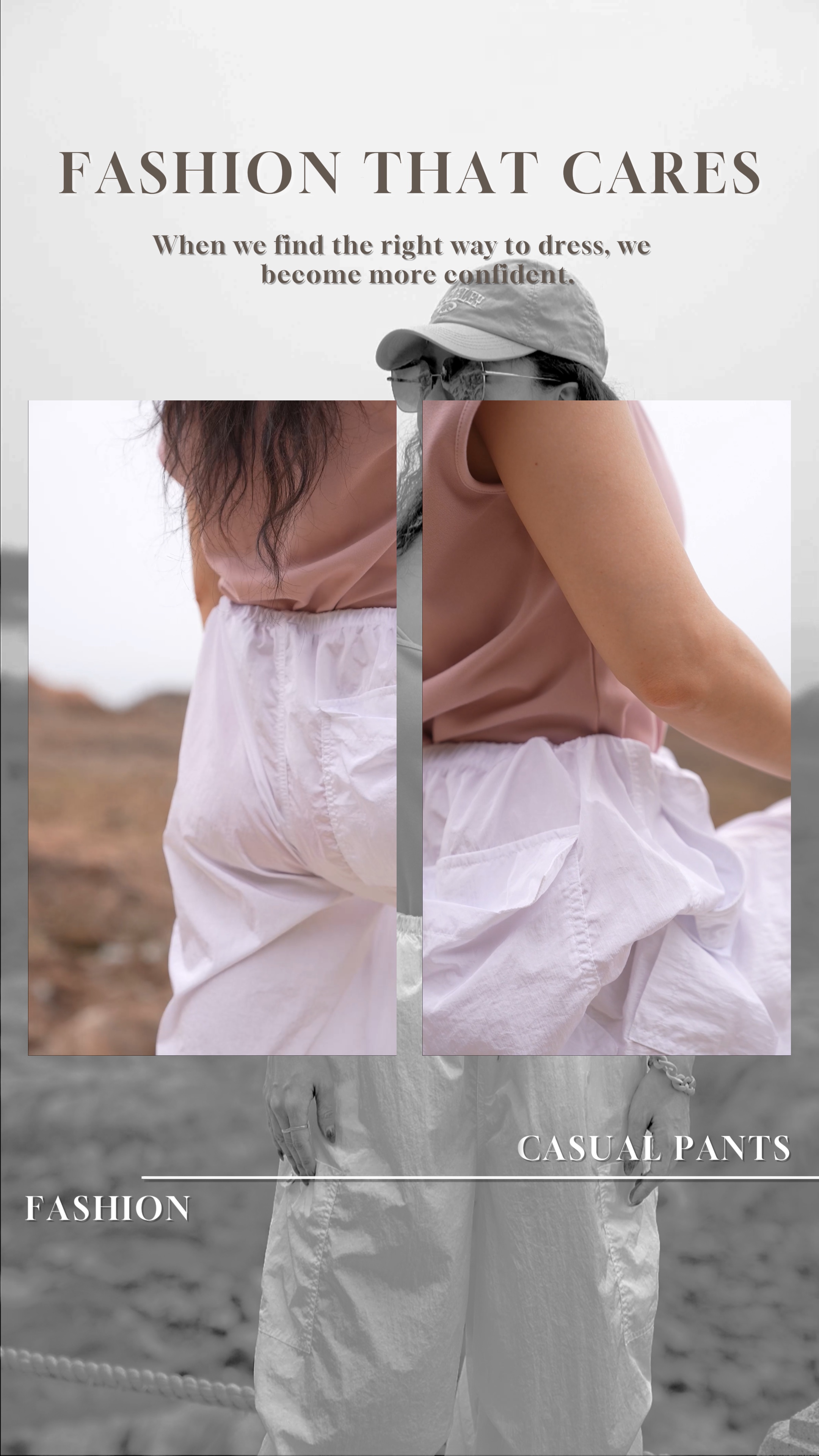 Ads template+costume+Casual pants+Modern simplicity+white
