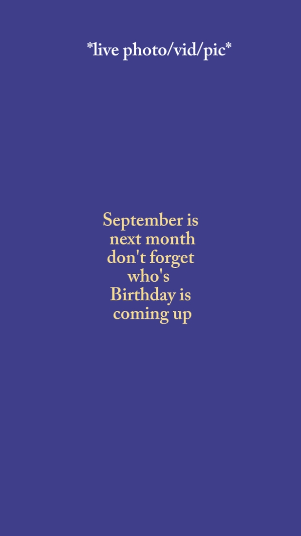 Septiembre es el próximo mes