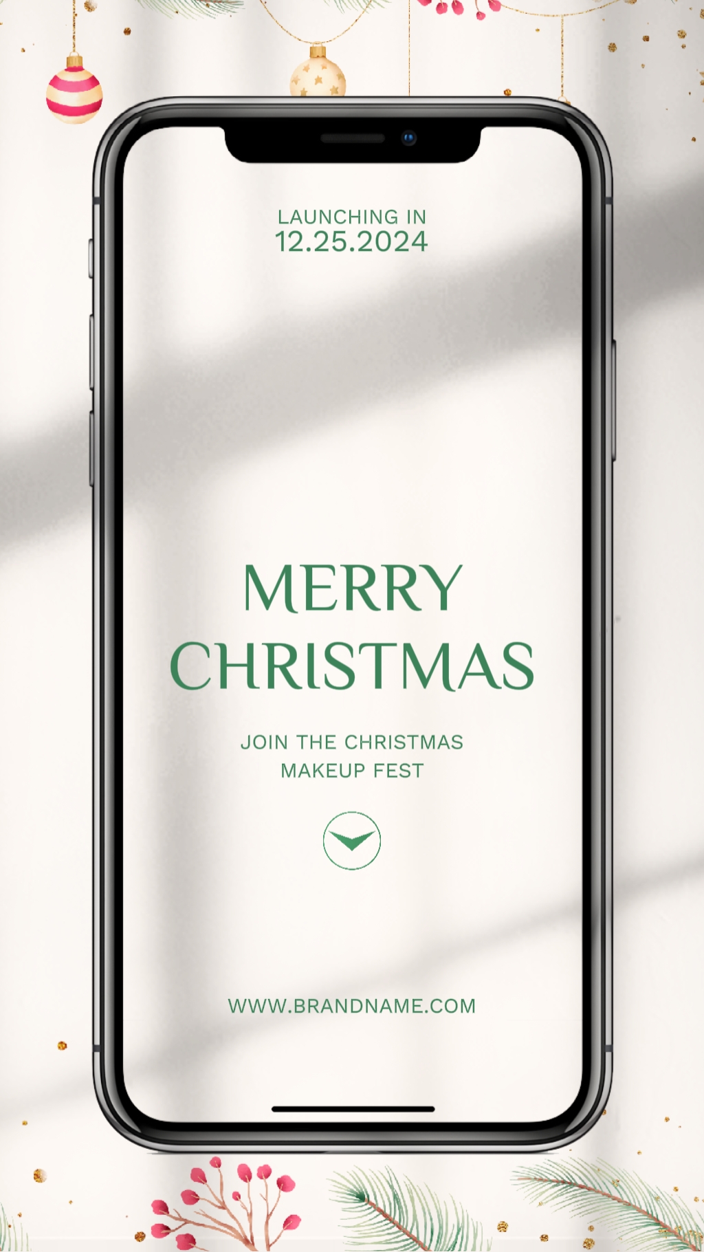 C2B Minimalist Christmas Beauty and Makeup White Instagram Ads | Redação Publicitária