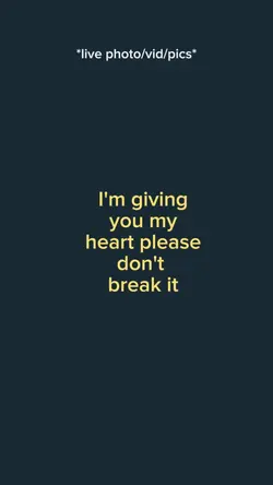 I'm giving you my he