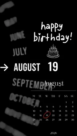 bday 19 august 2026