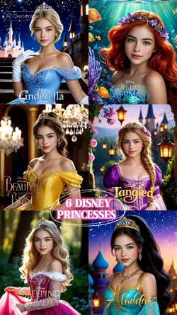 6 Disney Princesses