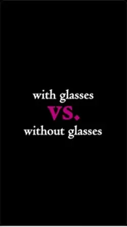 with vs w/o glasses