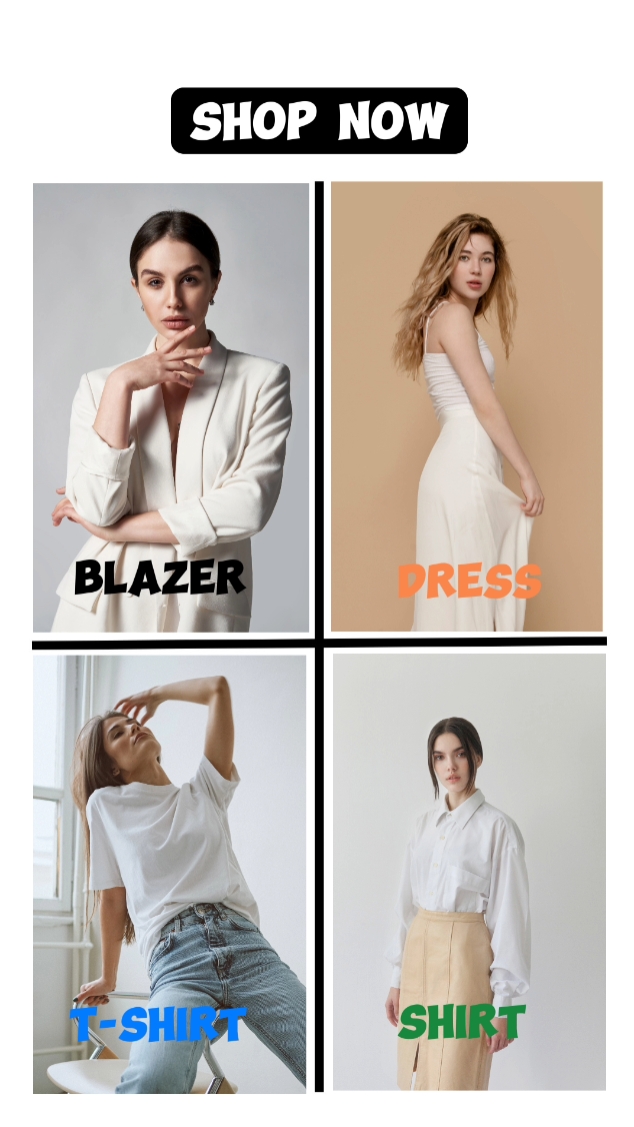 Promoção de roupas femininas Estilo Tiktok