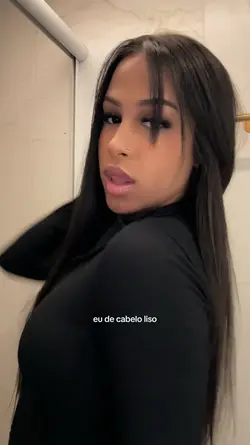 eu de cabelo liso 