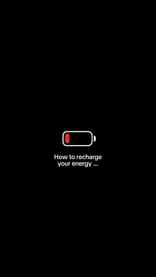 Recarregue sua energia