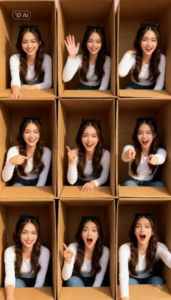 cardboard photoshoot