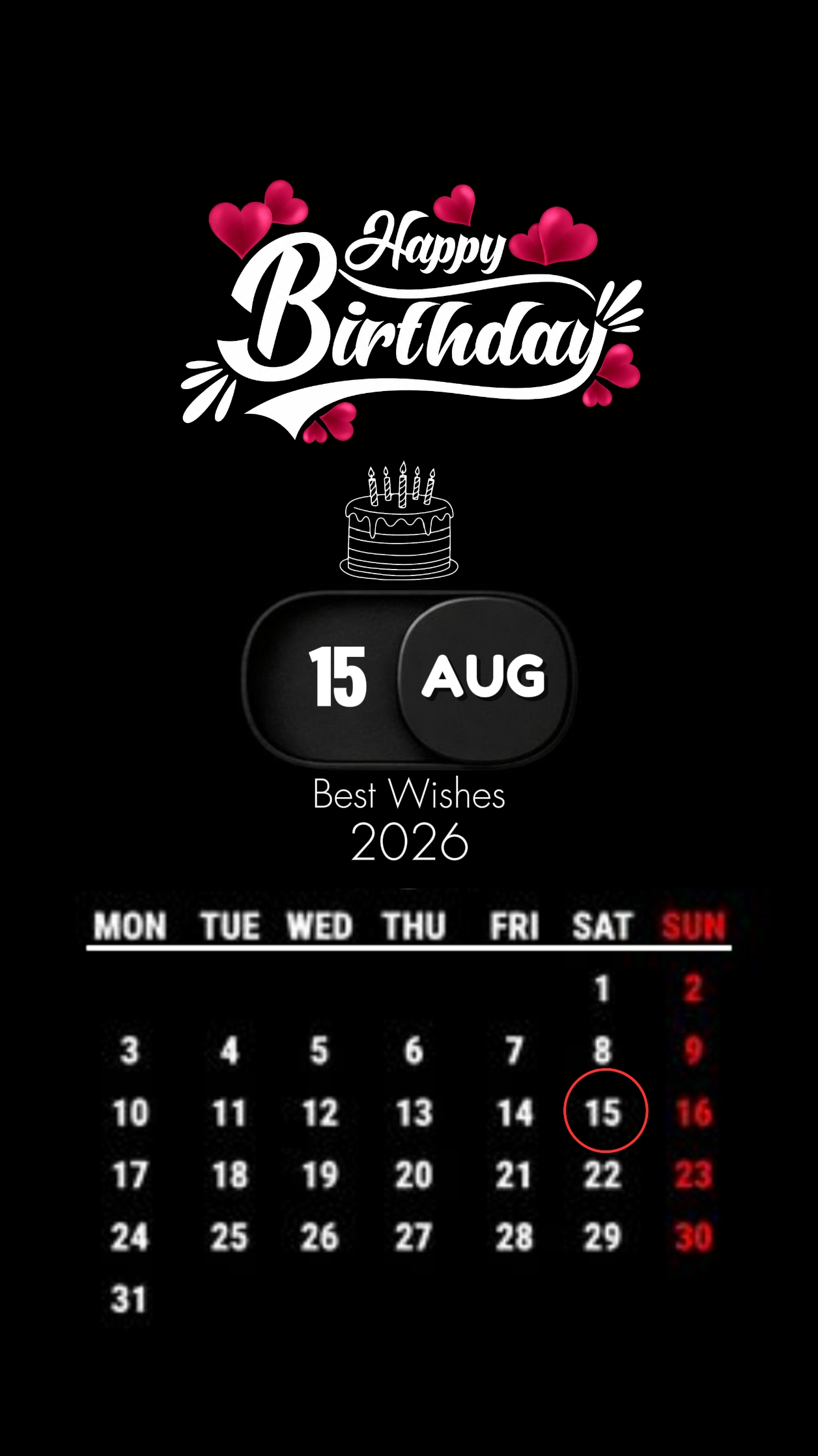birthday 15 August