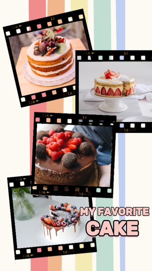 Cake Product Display In TikTok Style