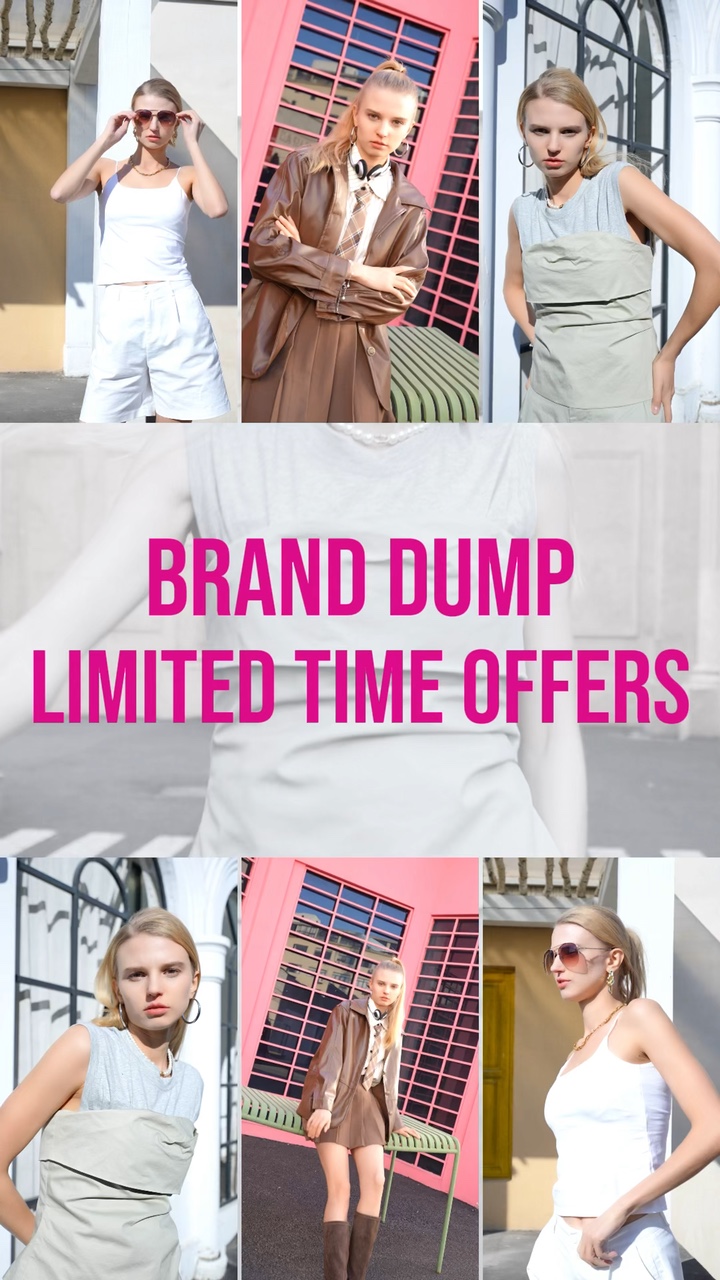 Vêtements pour femmes médias sociaux photo vidéo affichage de vidage style minimaliste 20 clips