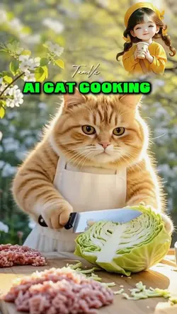 AI CAT COOKING 