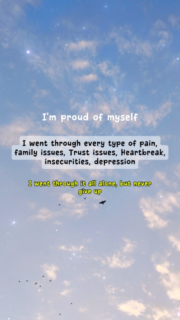 im proud of myself 