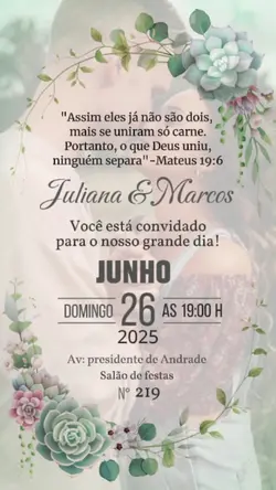 convite de casamento