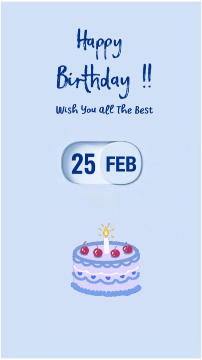 Feliz cumpleaños 25 de febrero 