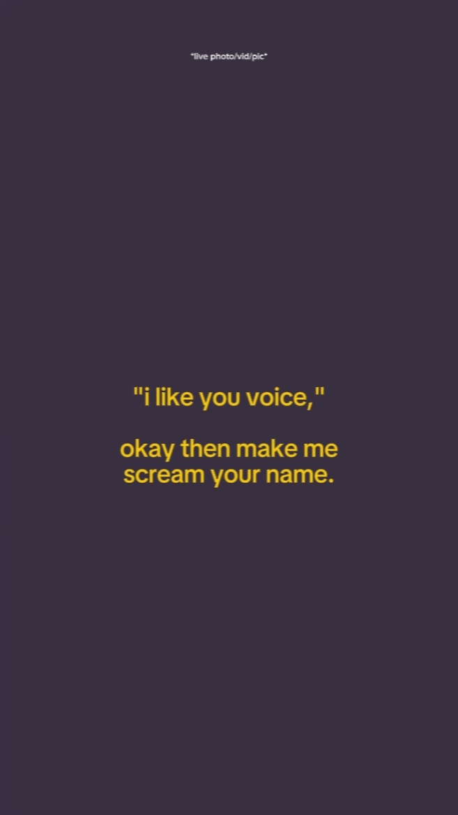 I like you voice 