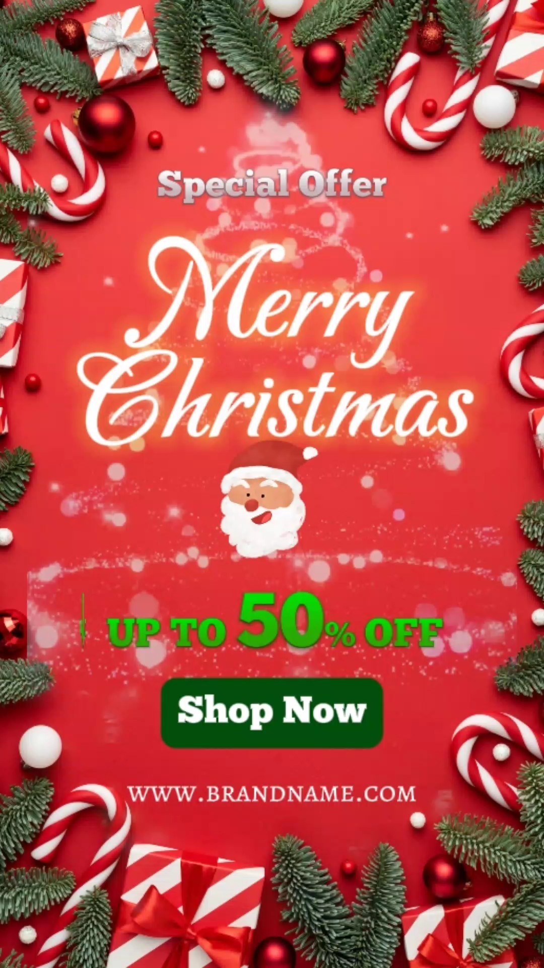 C2B Pasko Pula at Berde Walang Dynamic na Poster