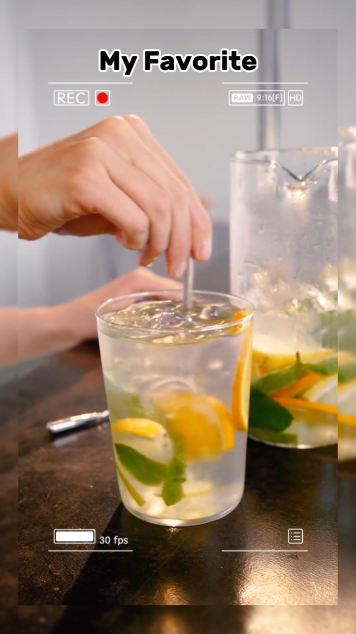 Pantalla De Productos De Bebidas Taks Abiertos Estilo TikTok. 