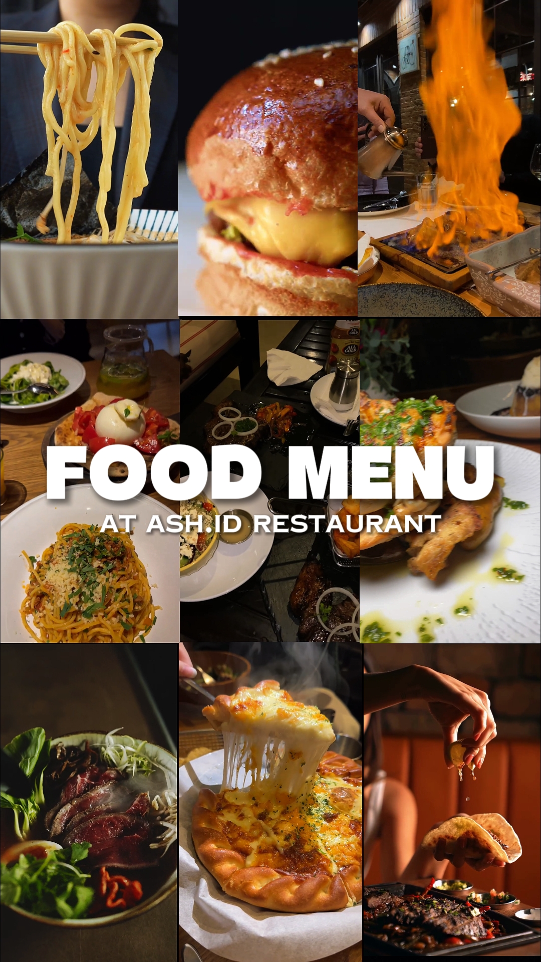 Cardápio de comida