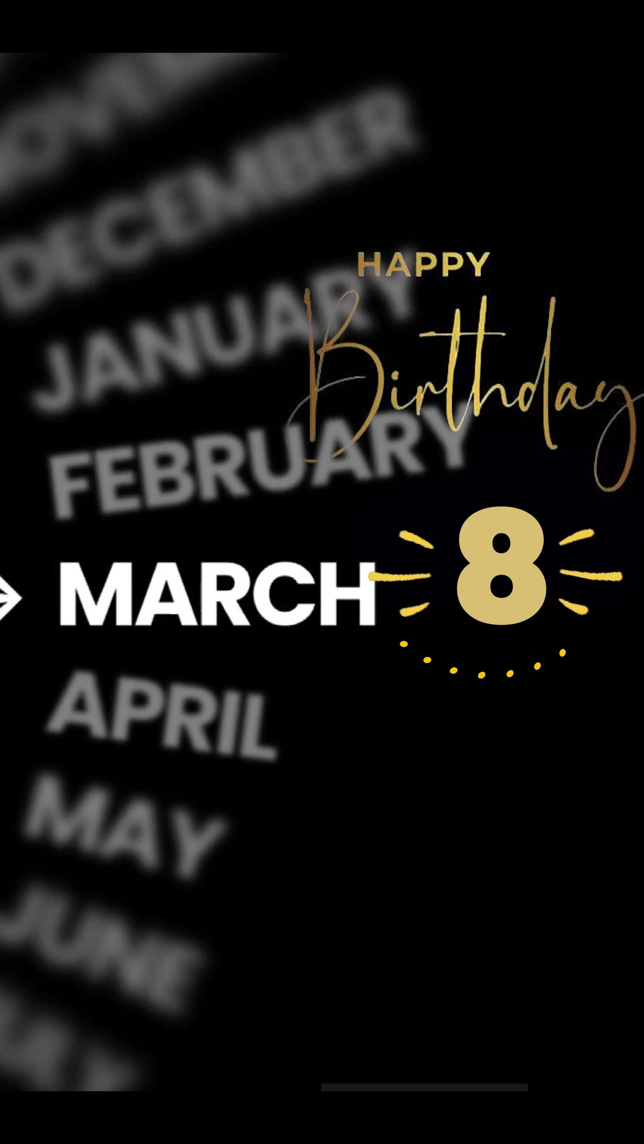 BIRTHDAY 8 MARCH 