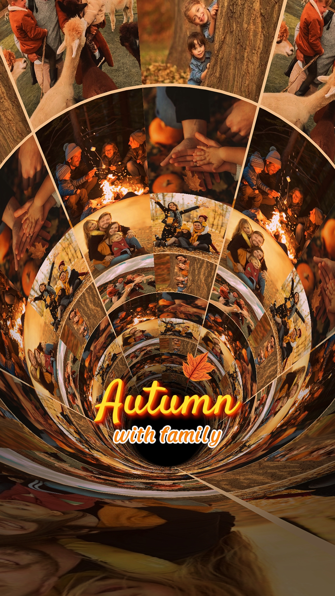Familia de otoño con