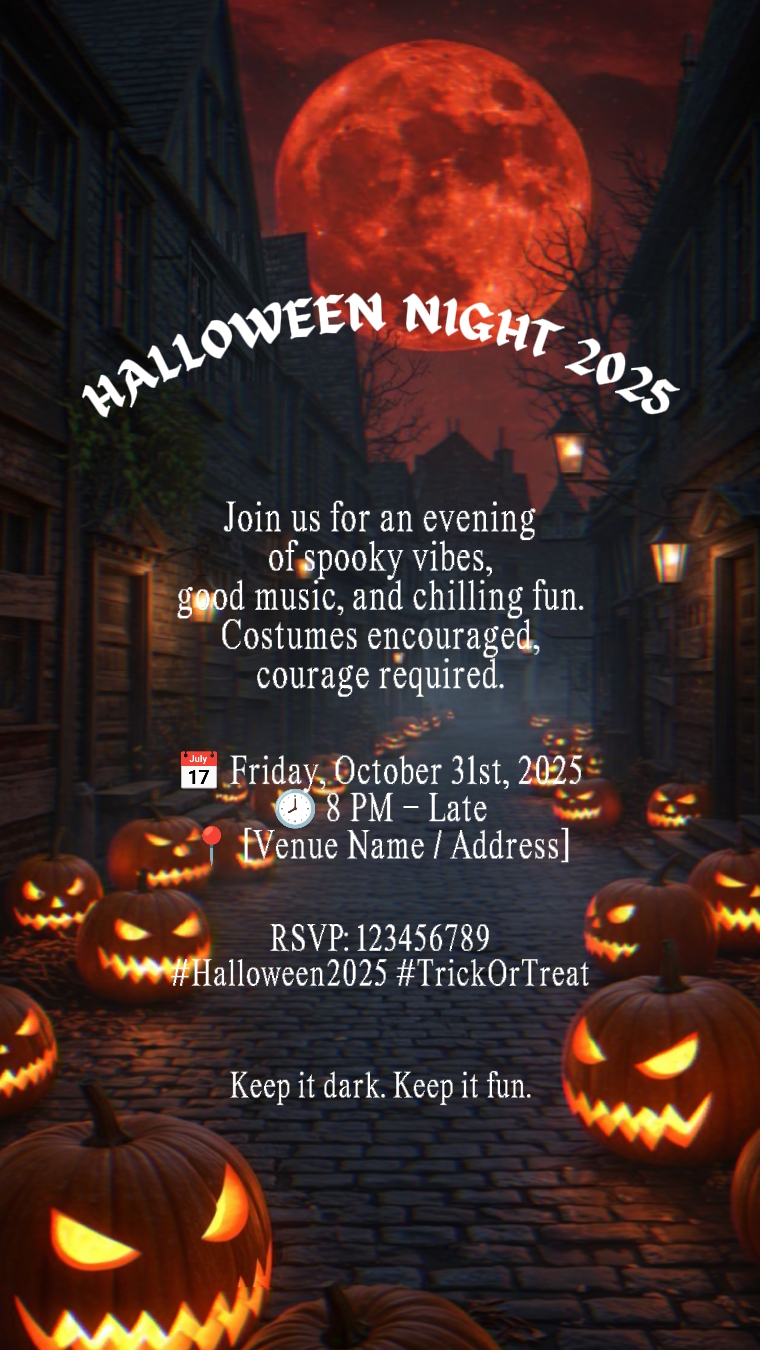 Convite de Halloween