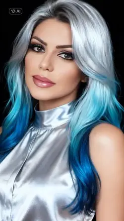 blue hairstyle