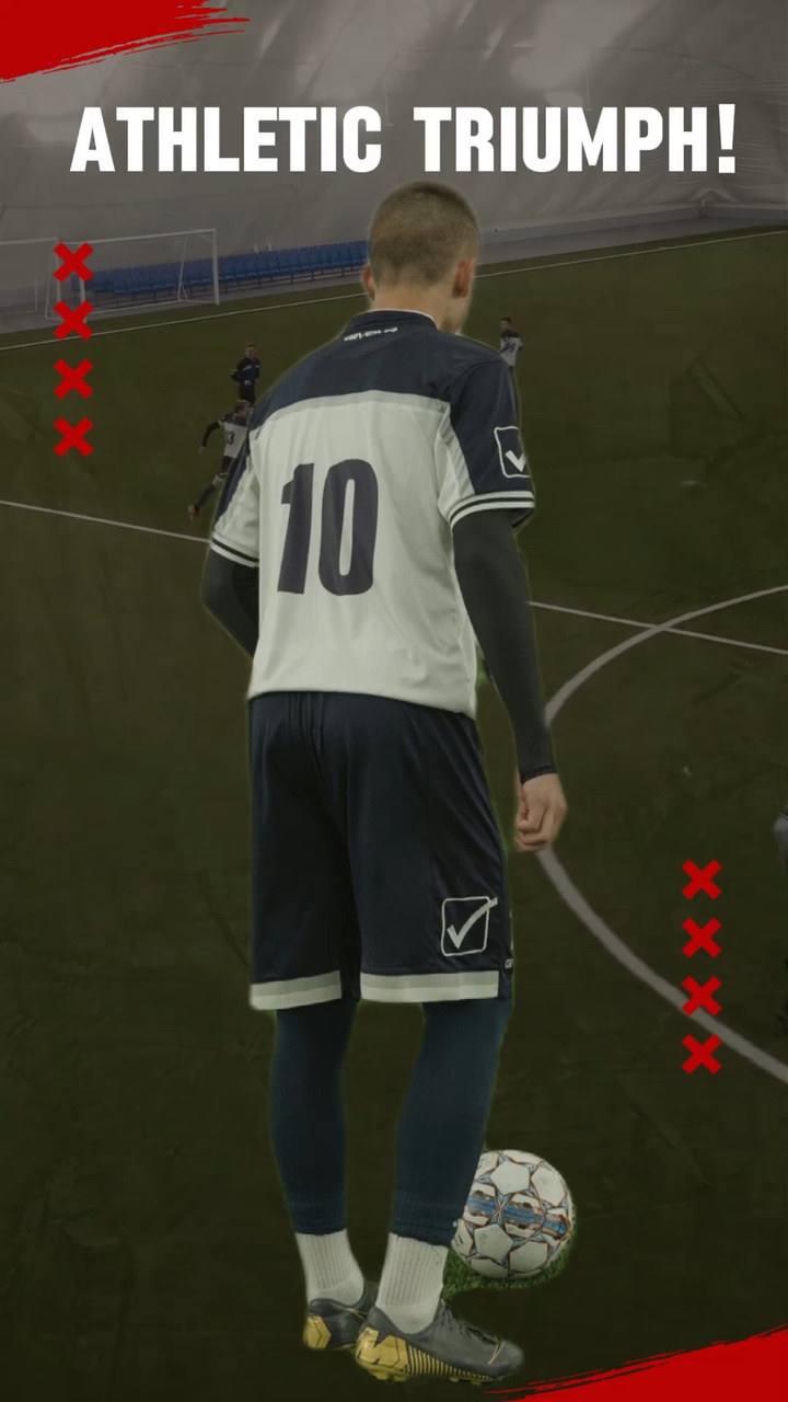 Red And White Soccer Player’s Recruitment Instagram Reel