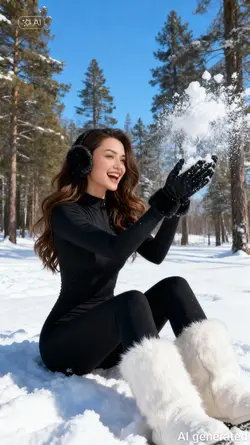 snow photoshoot AI 