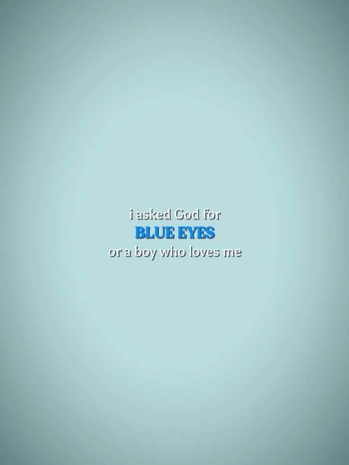 Mes yeux bleus