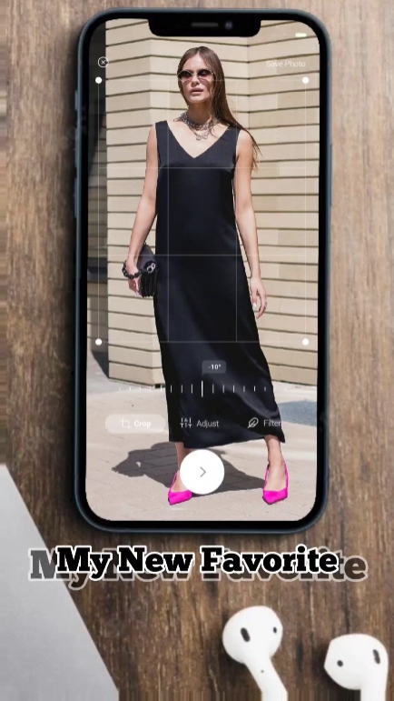 Écran d'affichage de produits de mode style TikTok de loisirs