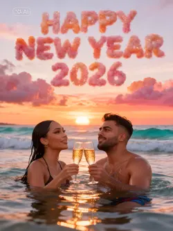 new year sunset glow